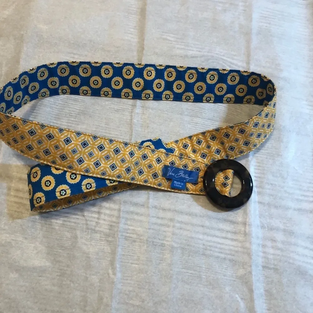 Vera Bradley Riviera Blue Belt Reversible One Size